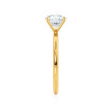 LULU - Cushion Natural Diamond 18k Yellow Gold Petite Solitaire Engagement Ring Lily Arkwright