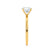 LULU - Cushion Natural Diamond 18k Yellow Gold Petite Solitaire Engagement Ring Lily Arkwright