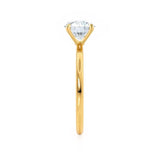 LULU - Emerald Natural Diamond 18k Yellow Gold Petite Solitaire Engagement Ring Lily Arkwright