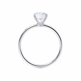 LULU - Oval natural Diamond Platinum Petite Solitaire Engagement Ring Lily Arkwright