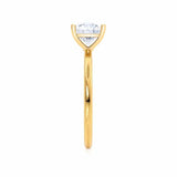 LULU - Princess Lab Diamond 18k Yellow Gold Petite Solitaire