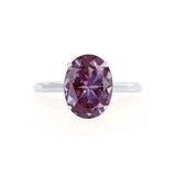 LULU - Chatham® Oval Alexandrite 950 Platinum Petite Solitaire Ring