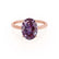 LULU - Oval Alexandrite 18k Rose Gold Petite Solitaire Ring