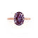 LULU - Oval Alexandrite 18k Rose Gold Petite Solitaire Ring