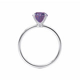 LULU - Chatham® Oval Alexandrite 950 Platinum Petite Solitaire Ring