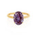LULU - Oval Alexandrite 18k Yellow Gold Petite Solitaire Ring