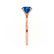 LULU - Oval Blue Sapphire 18k Rose Gold Petite Solitaire Ring
