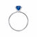 LULU - Oval Blue Sapphire 18k White Gold Petite Solitaire Ring