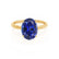 LULU - Oval Blue Sapphire 18k Yellow Gold Petite Solitaire Ring