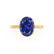 LULU - Oval Blue Sapphire 18k Yellow Gold Petite Solitaire Ring