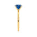 LULU - Oval Blue Sapphire 18k Yellow Gold Petite Solitaire Ring