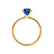 LULU - Oval Blue Sapphire 18k Yellow Gold Petite Solitaire Ring