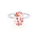 LULU - Oval Champagne Sapphire 18k White Gold Petite Solitaire Ring