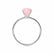 LULU - Oval Champagne Sapphire 18k White Gold Petite Solitaire Ring