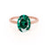 LULU - Oval Emerald 18k Rose Gold Petite Solitaire Ring