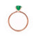 LULU - Oval Emerald 18k Rose Gold Petite Solitaire Ring