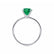 LULU - Oval Emerald 18k White Gold Petite Solitaire Ring
