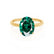 LULU - Oval Emerald 18k Yellow Gold Petite Solitaire Ring