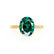 LULU - Oval Emerald 18k Yellow Gold Petite Solitaire Ring