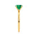 LULU - Oval Emerald 18k Yellow Gold Petite Solitaire Ring
