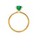 LULU - Oval Emerald 18k Yellow Gold Petite Solitaire Ring