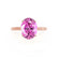 LULU - Oval Pink Sapphire 18k Rose Gold Petite Solitaire Ring