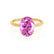 LULU - Oval Pink Sapphire 18k Yellow Gold Petite Solitaire Ring