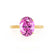 LULU - Oval Pink Sapphire 18k Yellow Gold Petite Solitaire Ring