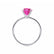 LULU - Oval Pink Sapphire 950 Platinum Petite Solitaire Ring