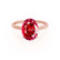 LULU - Oval Ruby 18k Rose Gold Petite Solitaire Ring