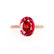 LULU - Oval Ruby 18k Rose Gold Petite Solitaire Ring