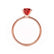 LULU - Oval Ruby 18k Rose Gold Petite Solitaire Ring