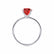 LULU - Oval Ruby 950 Platinum Petite Solitaire Ring