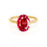 LULU - Oval Ruby 18k Yellow Gold Petite Solitaire Ring