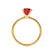 LULU - Oval Ruby 18k Yellow Gold Petite Solitaire Ring