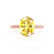 LULU - Oval Yellow Sapphire 18k Rose Gold Petite Solitaire Ring