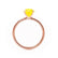 LULU - Oval Yellow Sapphire 18k Rose Gold Petite Solitaire Ring