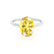 LULU - Oval Yellow Sapphire 18k White Gold Petite Solitaire Ring