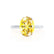 LULU - Oval Yellow Sapphire 18k White Gold Petite Solitaire Ring