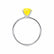 LULU - Oval Yellow Sapphire 18k White Gold Petite Solitaire Ring