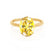 LULU - Oval Yellow Sapphire 18k Yellow Gold Petite Solitaire Ring