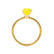 LULU - Oval Yellow Sapphire 18k Yellow Gold Petite Solitaire Ring