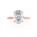 LULU - Oval natural Diamond 18k Rose Gold Petite Solitaire Engagement Ring Lily Arkwright