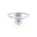 LULU - Oval natural Diamond Platinum Petite Solitaire Engagement Ring Lily Arkwright