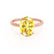 LULU - Oval Yellow Sapphire 18k Rose Gold Petite Solitaire Ring