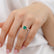 Lulu Princess Cut Emerald 1.05ct 950 Platinum Engagement Ring Lily Arkwright