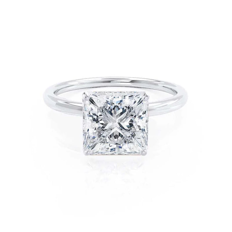 LULU - Princess Lab Diamond 950 Platinum Petite Solitaire