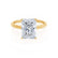 LULU - Radiant Natural Diamond 18k Yellow Gold Solitaire Engagement Ring Lily Arkwright