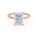 LULU - Radiant Natural Diamond 18k Rose Gold Solitaire Engagement Ring Lily Arkwright