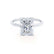 LULU - Radiant Natural Diamond 18k White Gold Solitaire Engagement Ring Lily Arkwright